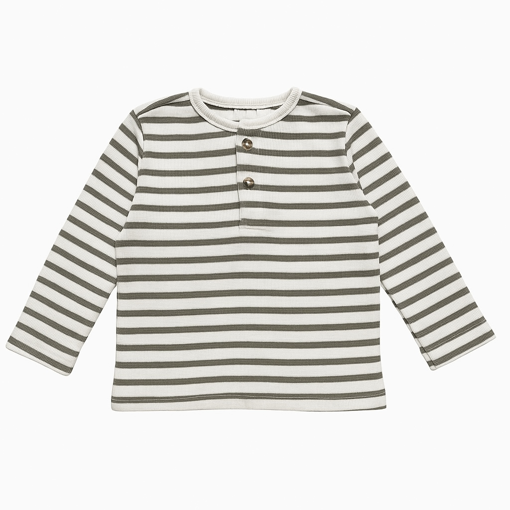STRIPE HENLEY T-SHIRT