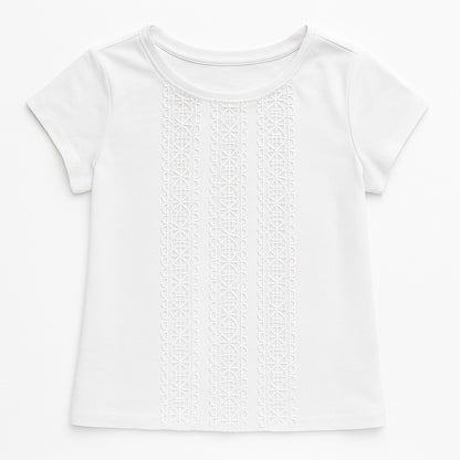 EMBROIDERY WHITE T-SHIRT