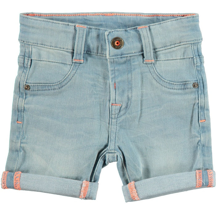 Denim shorts orange stitching