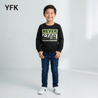 PRINTED BLACK SWEATSHIRT