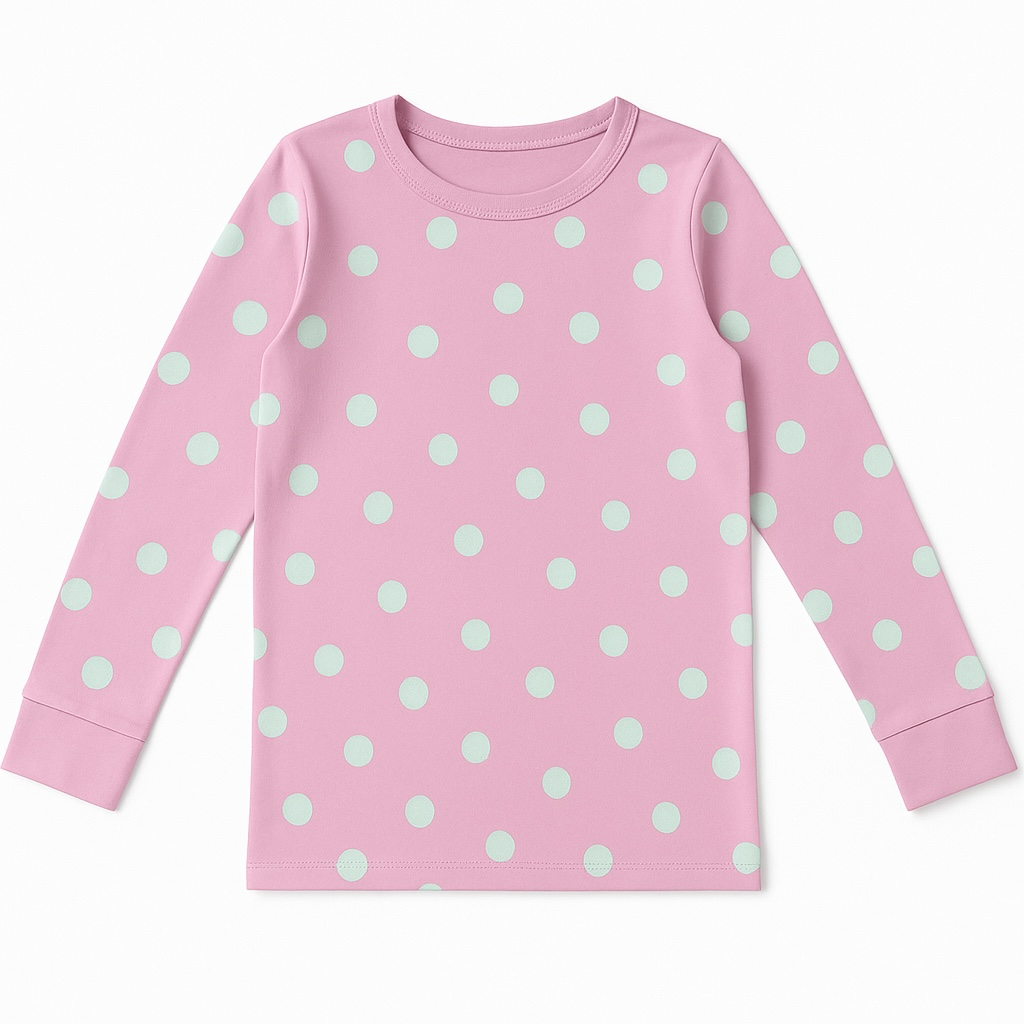 POLKA BABY PINK T-SHIRT