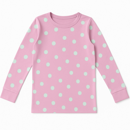 POLKA BABY PINK T-SHIRT