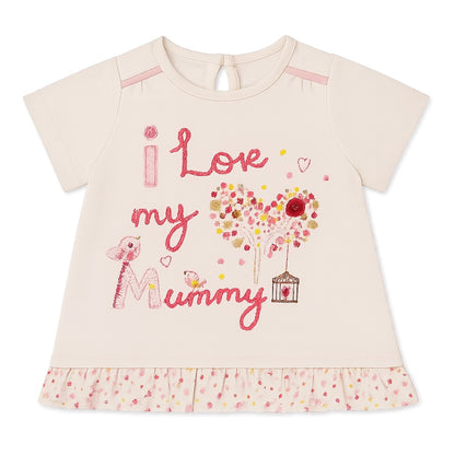 I LOVE MY MUMMY EMBROIDERY T-SHIRT
