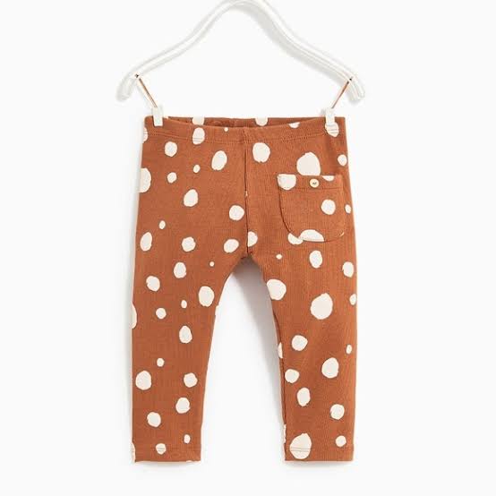 Rust polka leggings