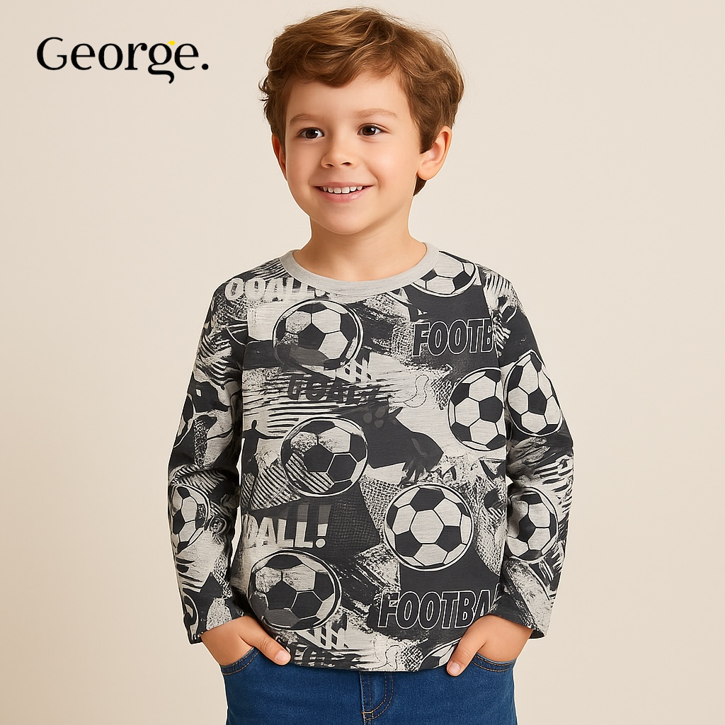 FOOTBALL FAN GREY T-SHIRT