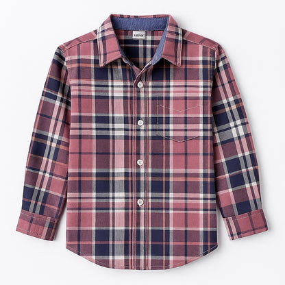 PINK CHECK CASUAL SHIRT