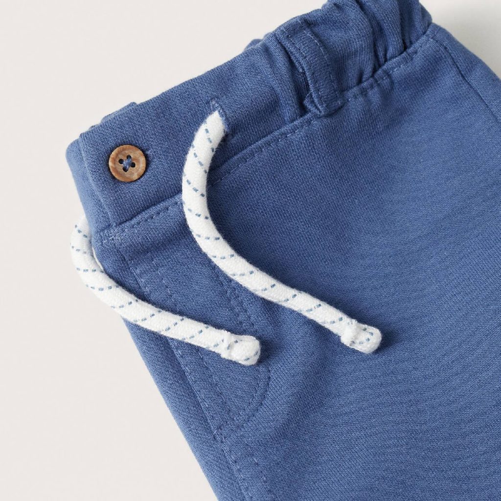 Button navy blue shorts