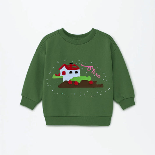 Home appliqué sweatshirt