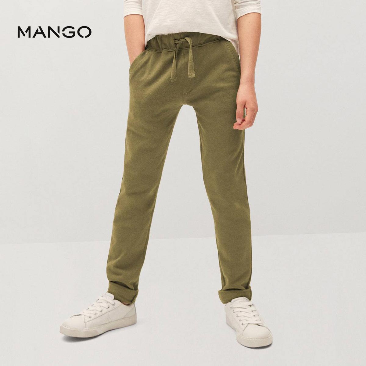 M FOLDED BOTTOM TROUSER GREEN
