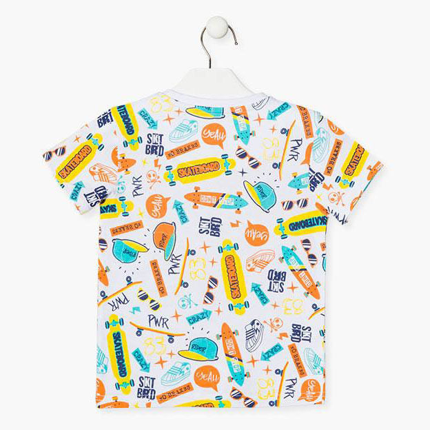 Skate board colorful t-shirt