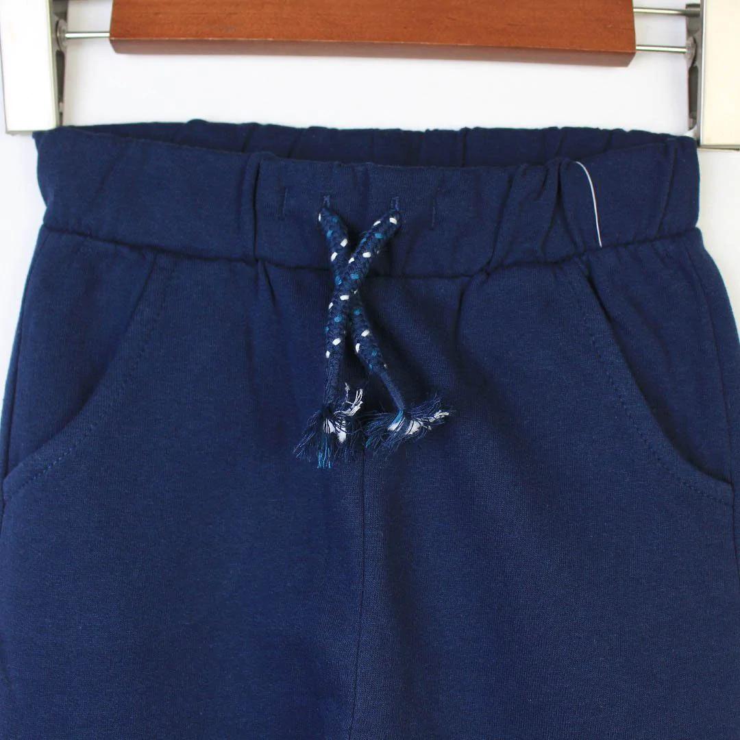 NAVY BLUE FOLDED BOTTOM TROUSER