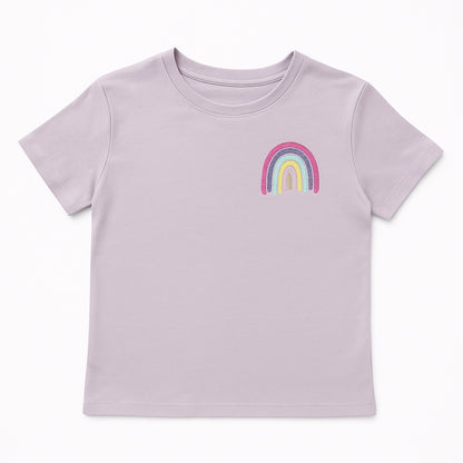 GLITTERED RAINBOW LIGHT PURPLE T-SHIRT