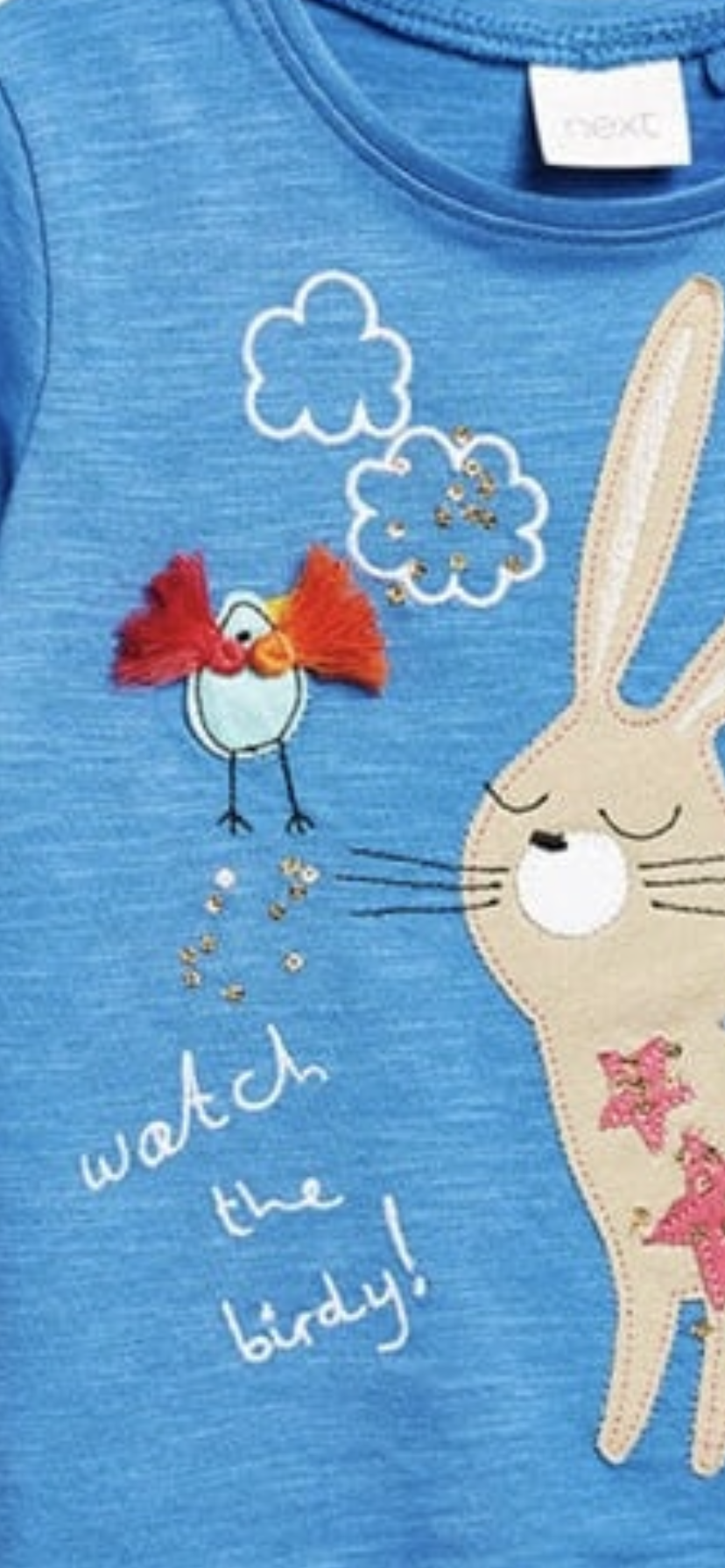 N rabbit applique t-shirt