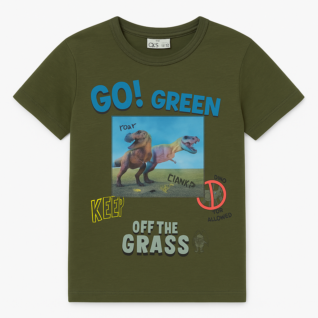 GO GREEN 3D T-SHIRT GREEN