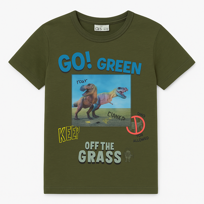 GO GREEN 3D T-SHIRT GREEN