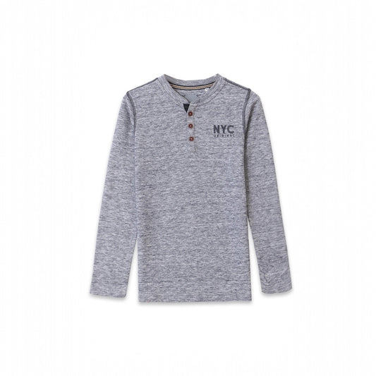 NYC BUTTON DOWN GREY T-SHIRT