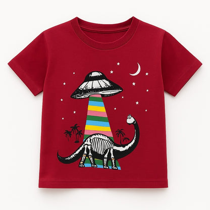 Dino Space red t-shirt