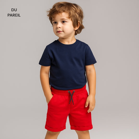 DP RED PLAIN SHORTS