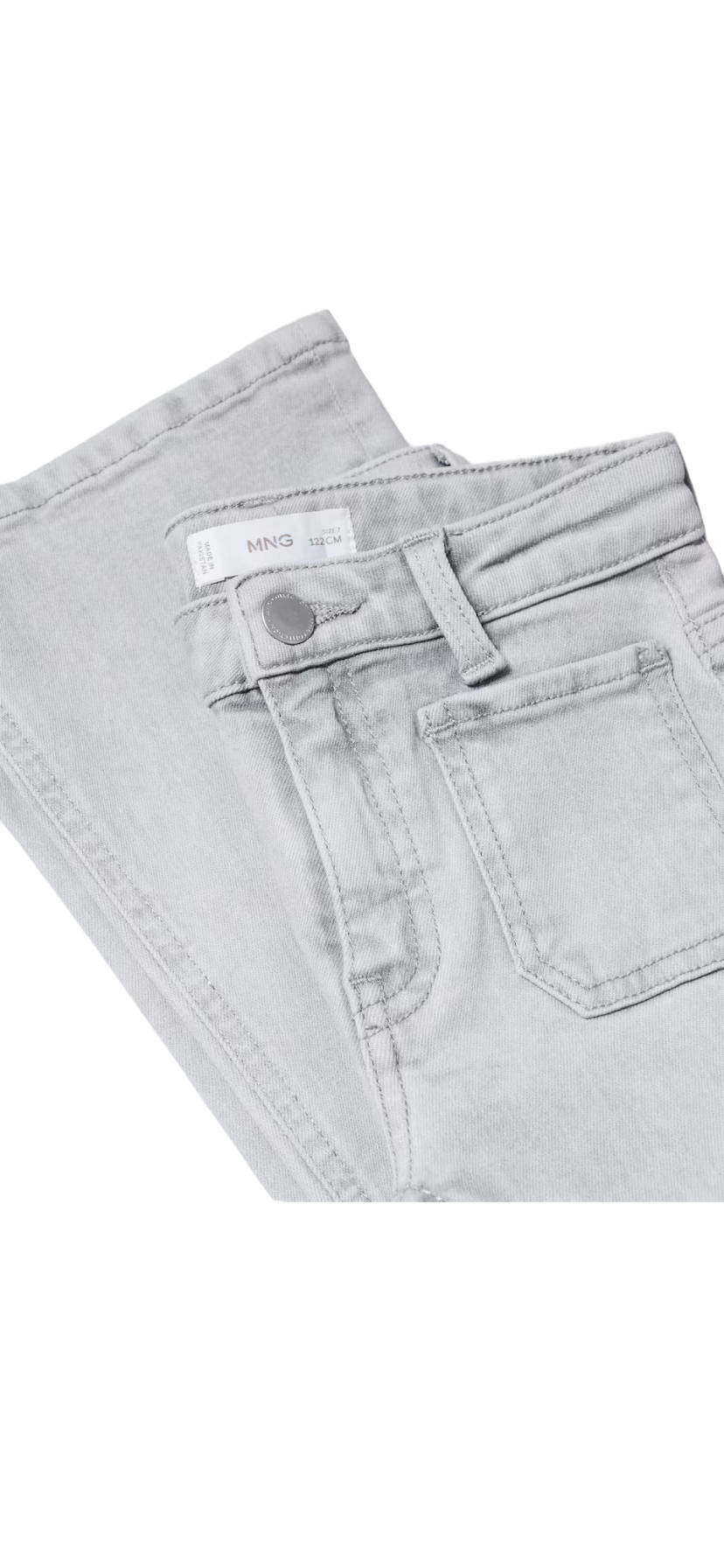 GREY POCKET STYLE DENIM PANT