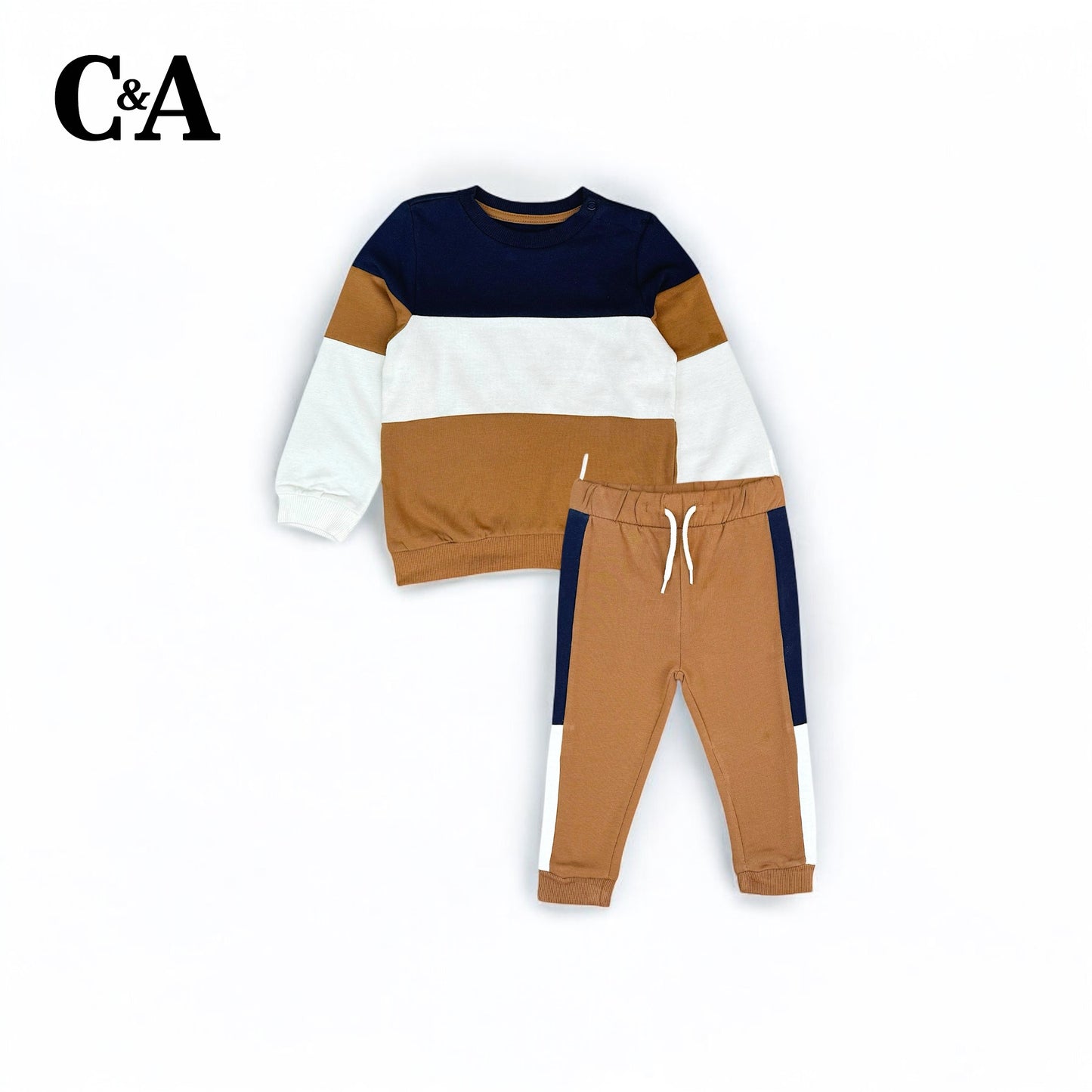 STRIPE BROWN OFFWHITE TRACKSUIT