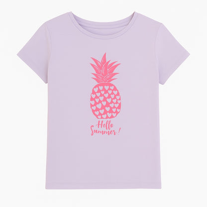 HELLO SUMMER LIGHT PURPLE T-SHIRT
