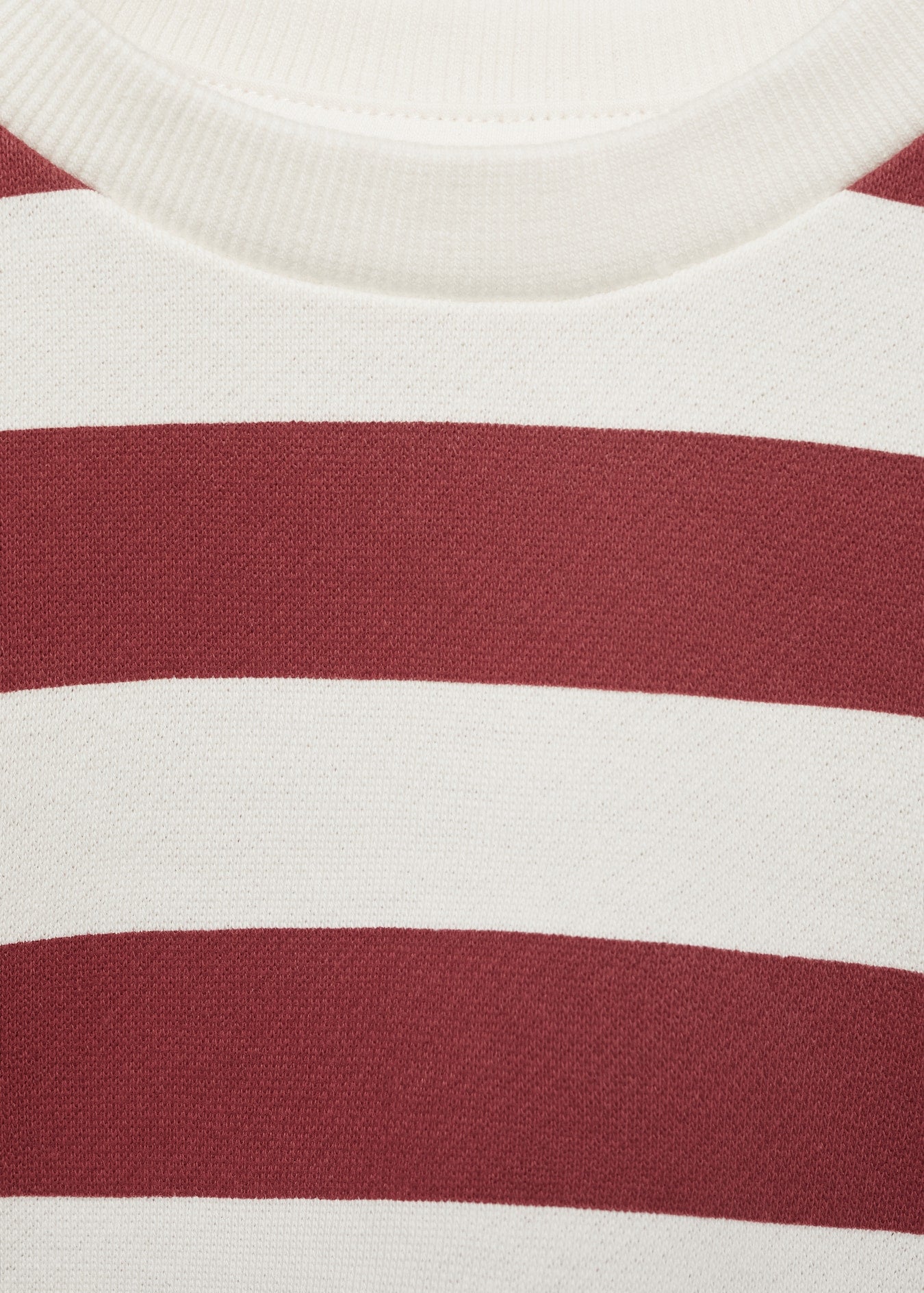 OFFWHITE MAROON STRIPE SWEATSHIRT