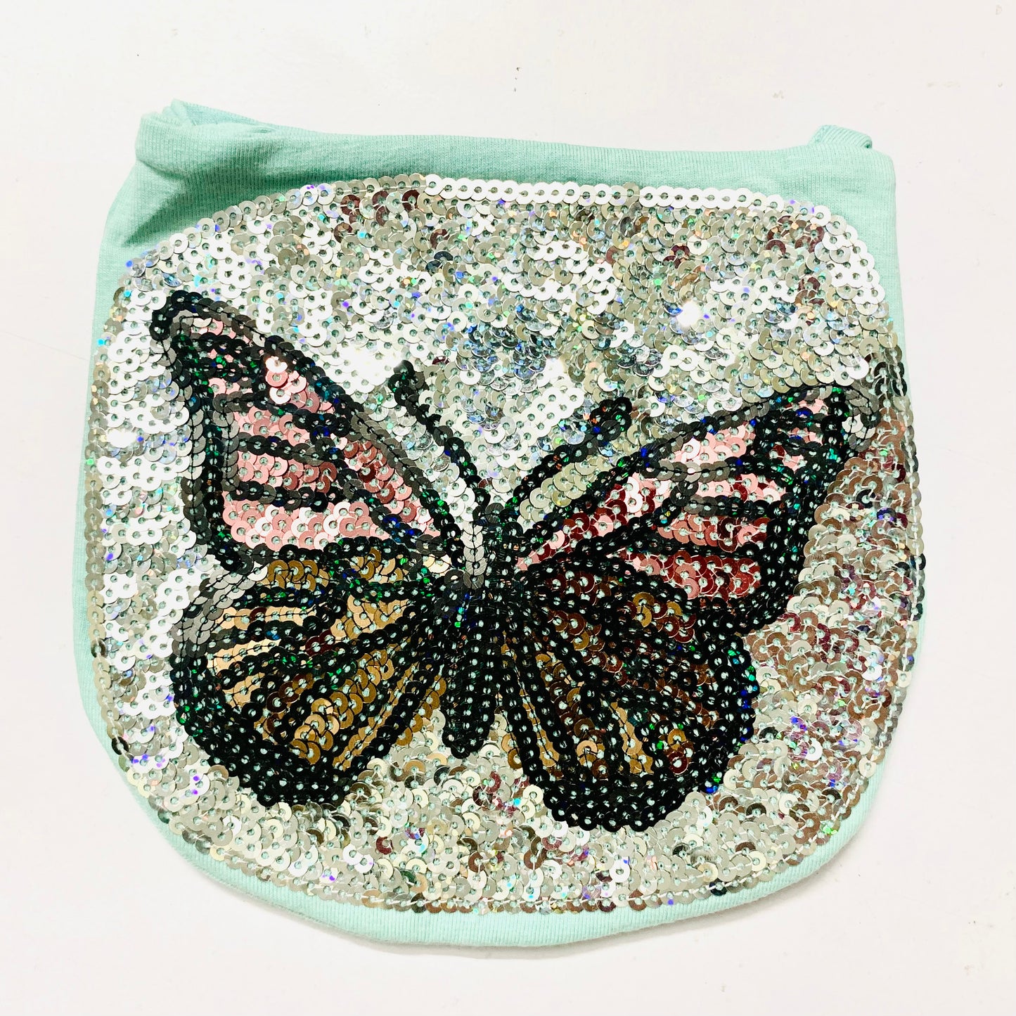 Butterfly light blue purse