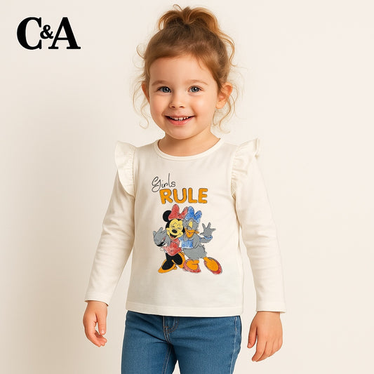 GIRLS RULE WHITE T-SHIRT