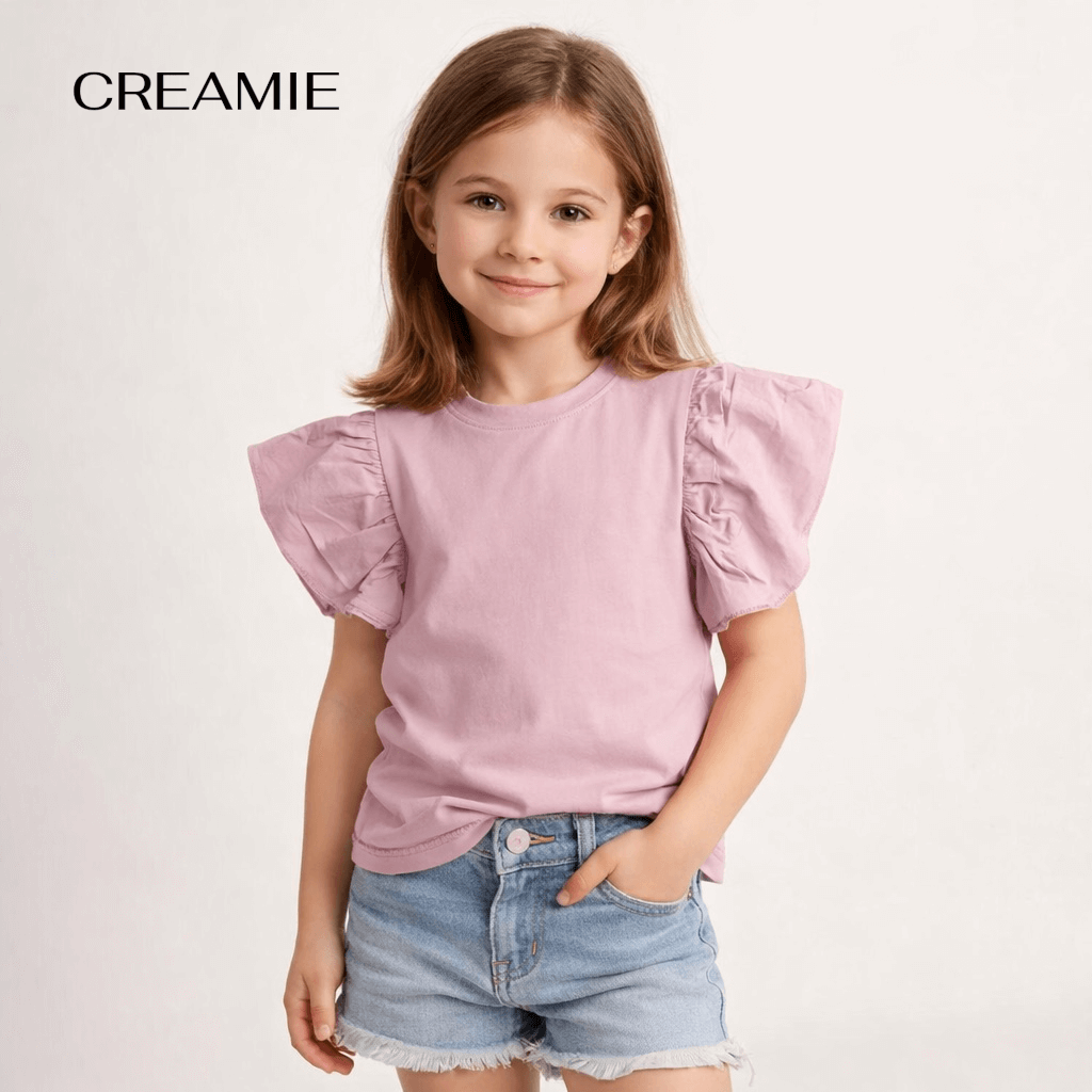 PINK SLEEVES FASHION T-SHIRT