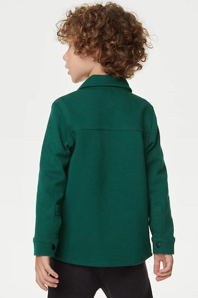 GREEN STRETCHABLE WINTER CASUAL SHIRT