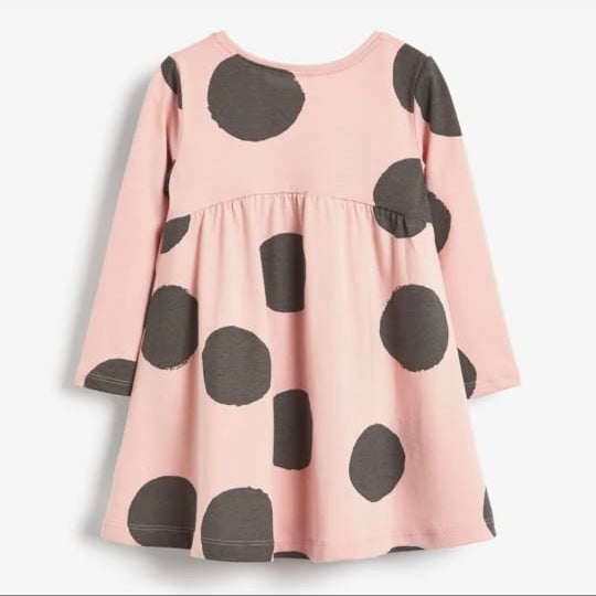 N polka kitty frock