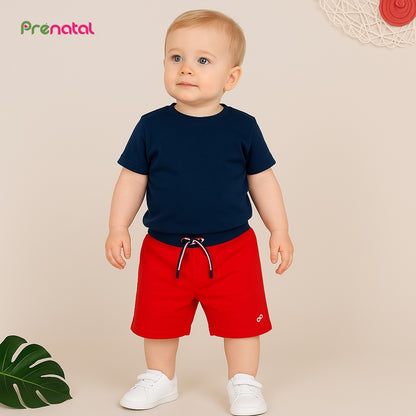 Two Tone Terry Red Shorts