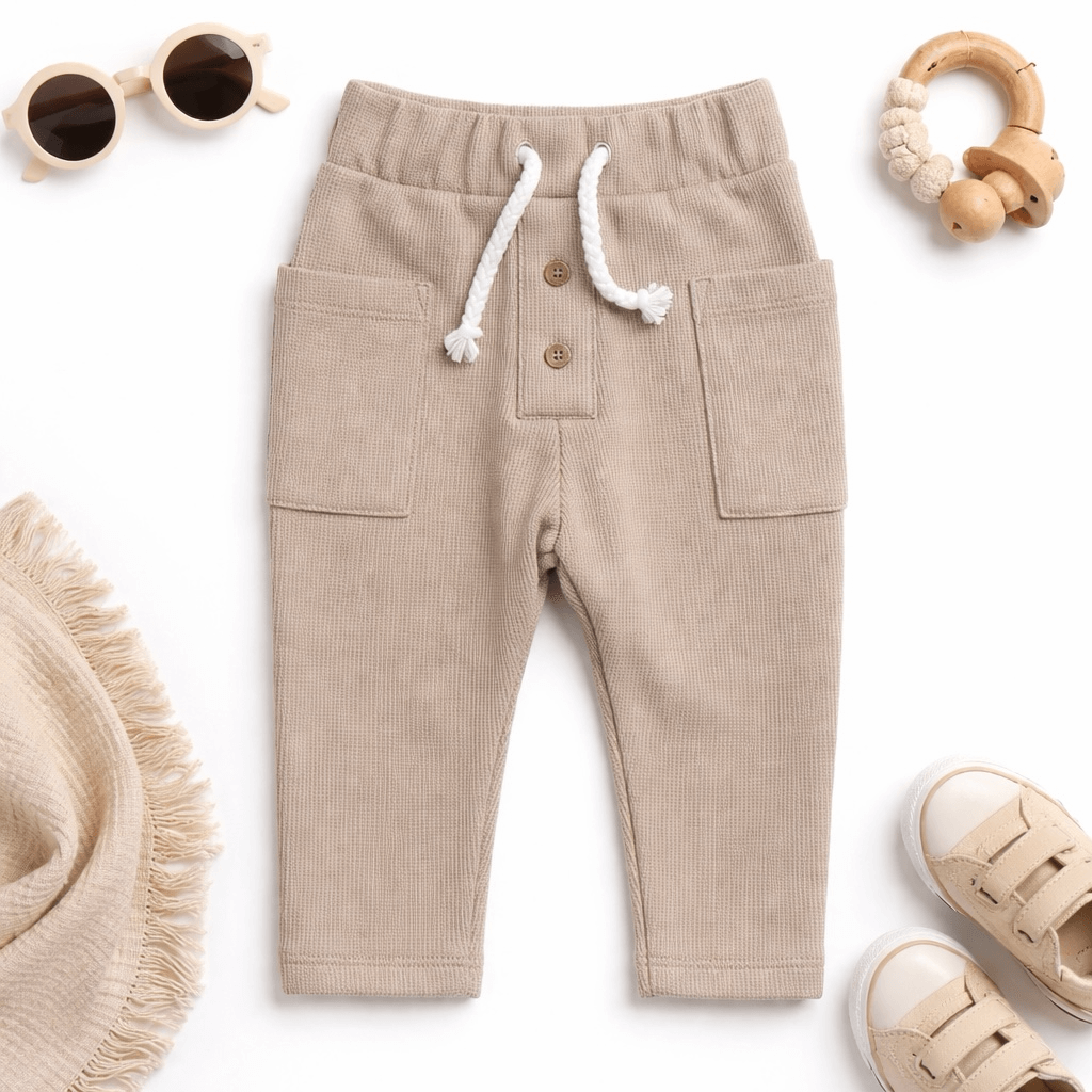 BUTTON DOWN LIGHT BROWN TROUSER