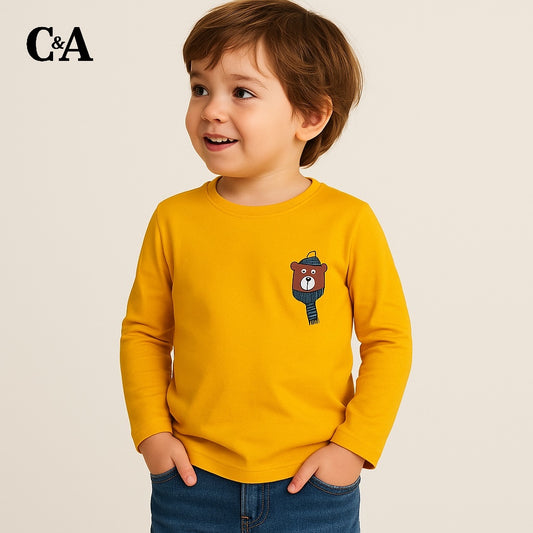 POCKET BEAR YELLOW T-SHIRT