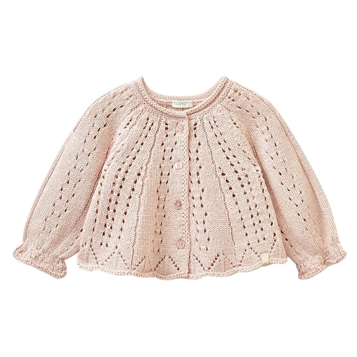 LIGHT PEACH BUTTON DOWN SWEATER