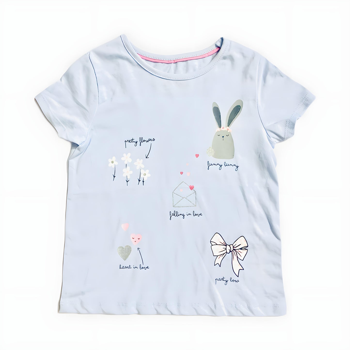 Funny bunny light blue t-shirt