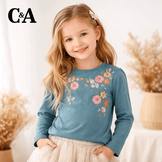 FLORAL EMBROIDERY T-SHIRT