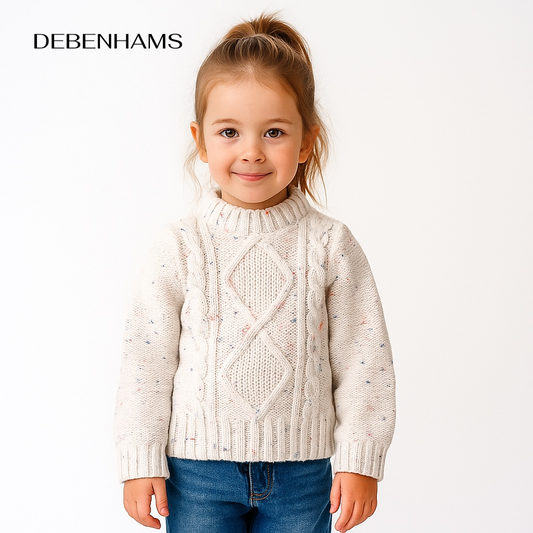 WHITE PATTERN STYLE SWEATER