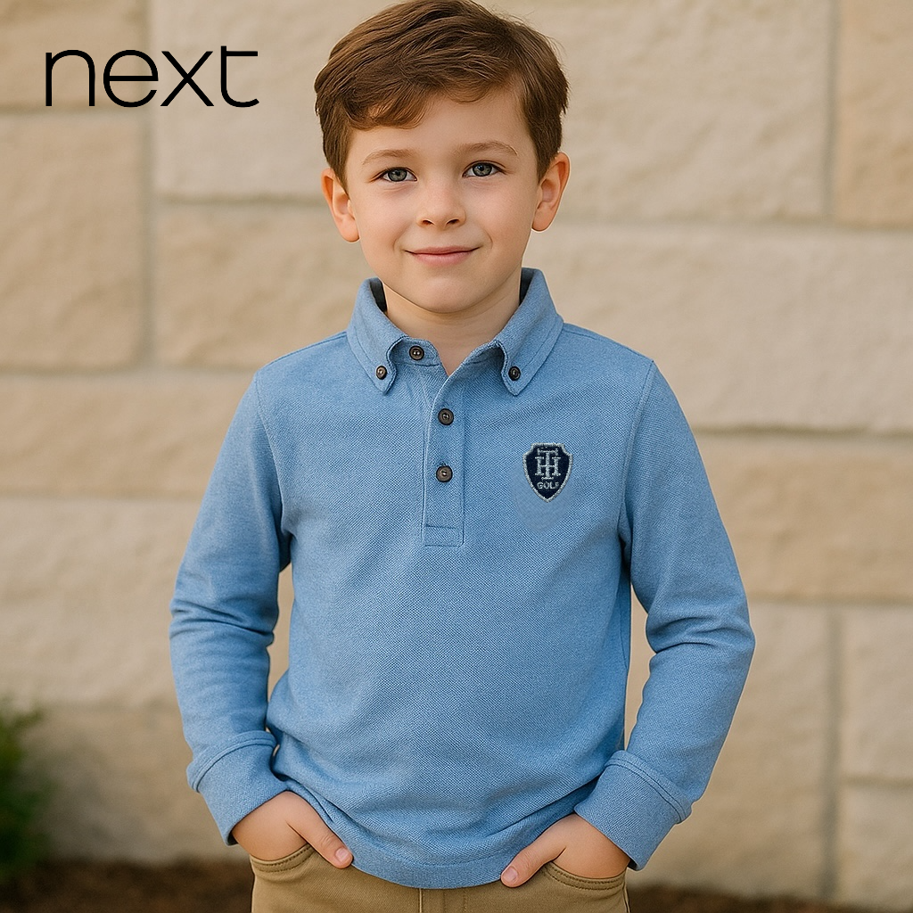 LIGHT BLUE POCKET PATCH POLO SHIRT