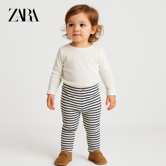 STRIPE BUTTON STYLE LEGGINGS