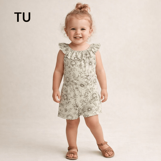 LIGHT GREEN FLORAL JUMPSUIT