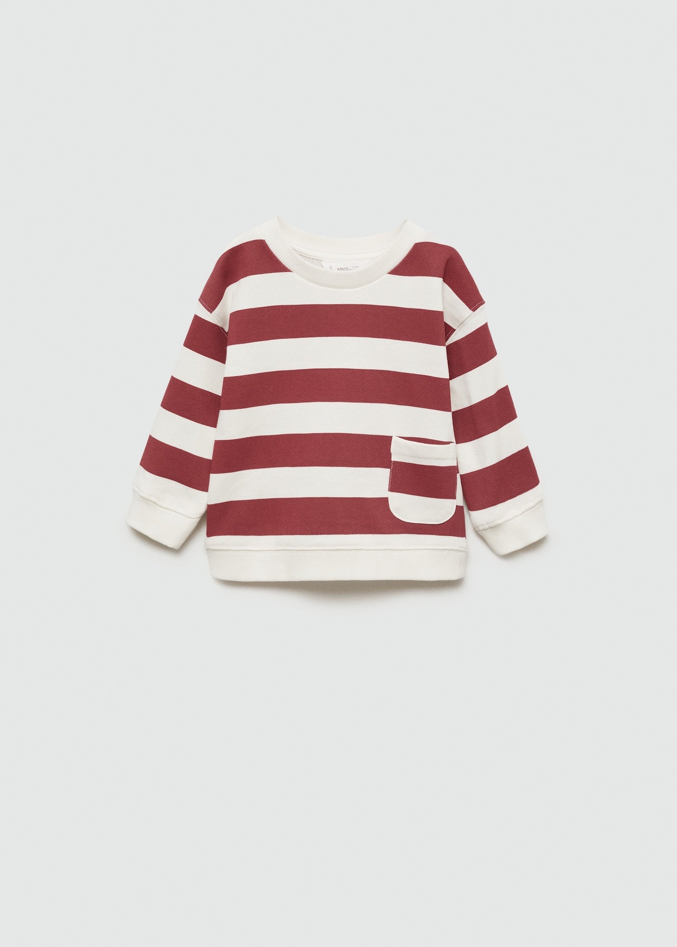 OFFWHITE MAROON STRIPE SWEATSHIRT