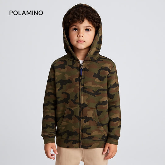 CAMOUFLAGE ZIPPER HOOD