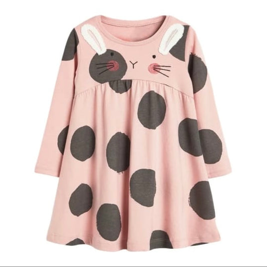 N polka kitty frock