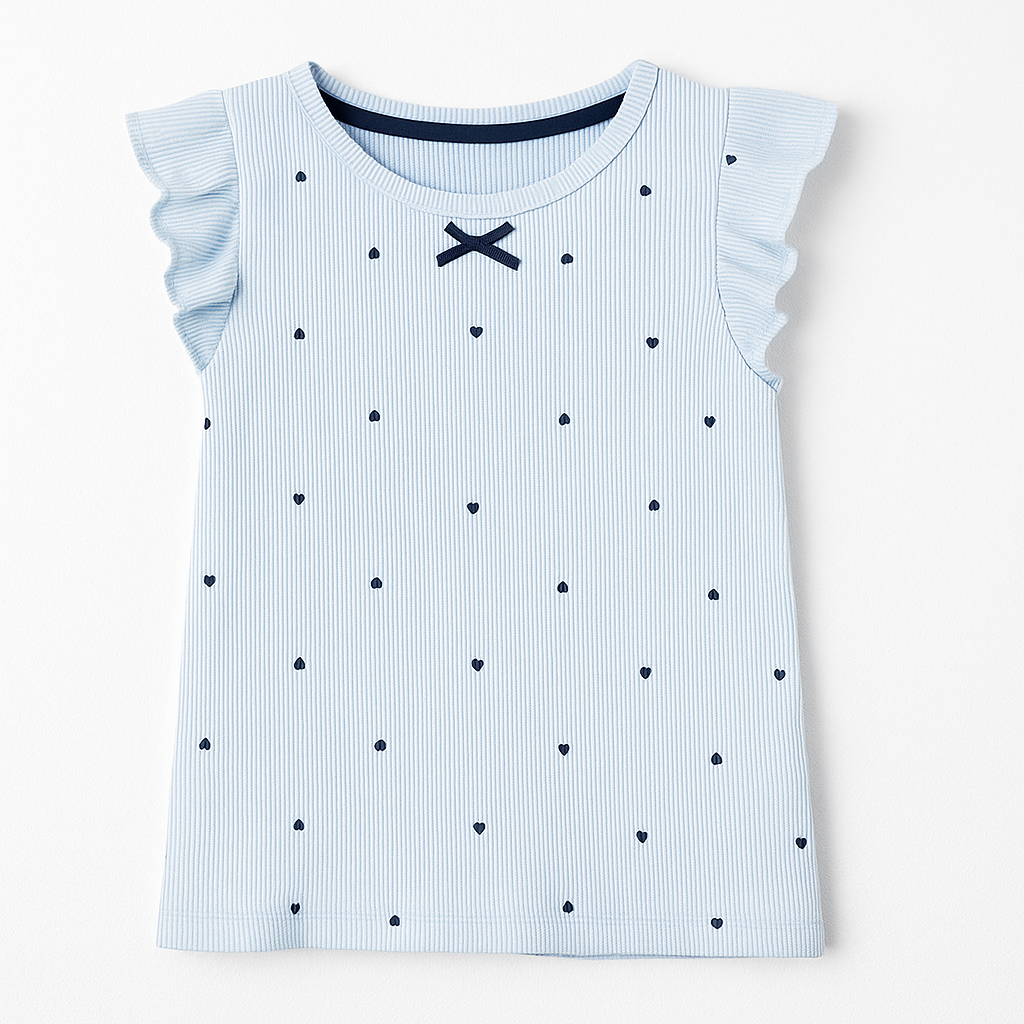 Sky blue polka t-shirt