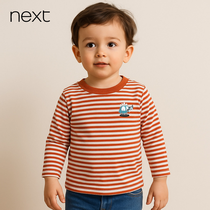 HELICOPTER EMBROIDERY STRIP T-SHIRT