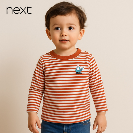 HELICOPTER EMBROIDERY STRIP T-SHIRT