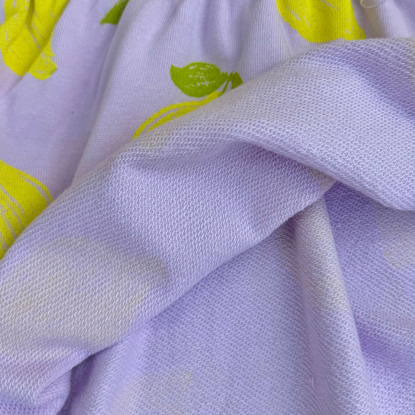 LEMON PRINT LIGHT PURPLE FROCK