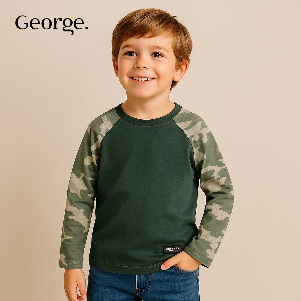 CAMOUFLAGE SLEEVES T-SHIRT