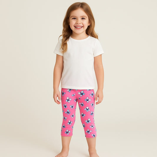 Butterfly pink capri